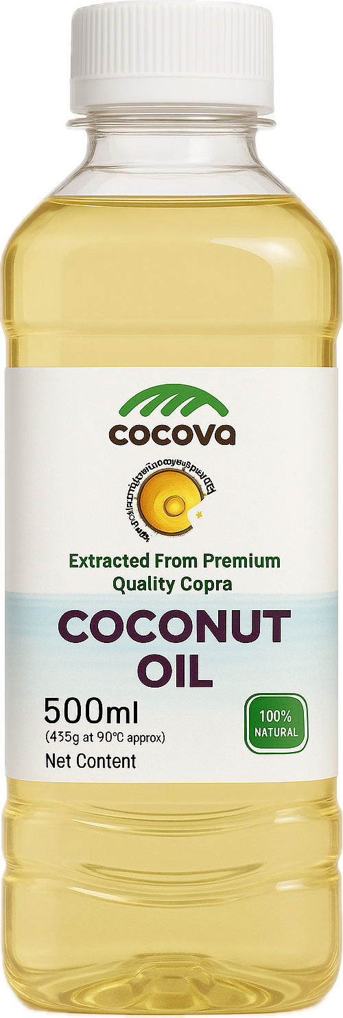 Cocova 500ml Pure Coconut Oil Bottle - Bestseller