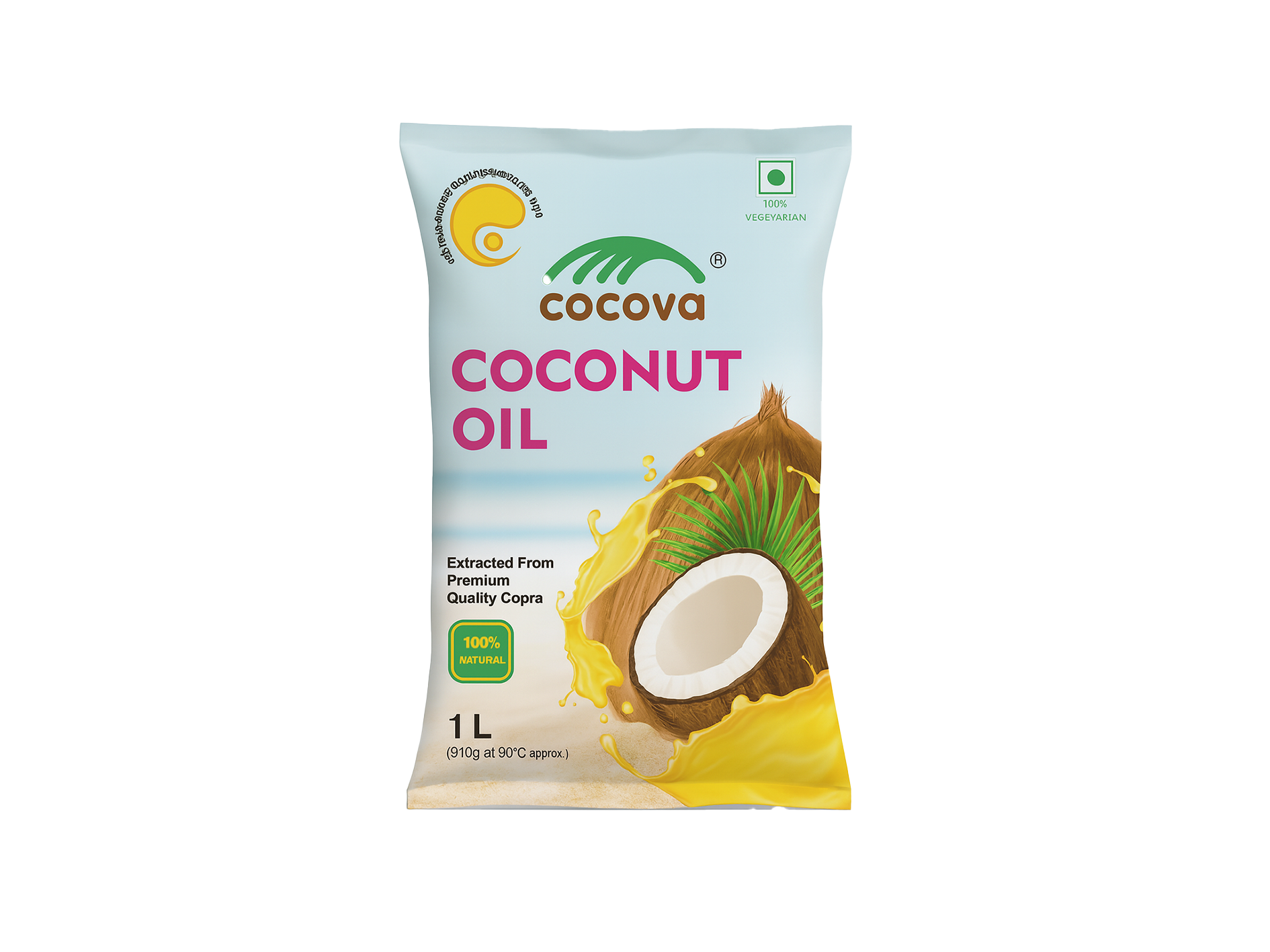 Cocova 1L Pure Coconut Oil Pouch