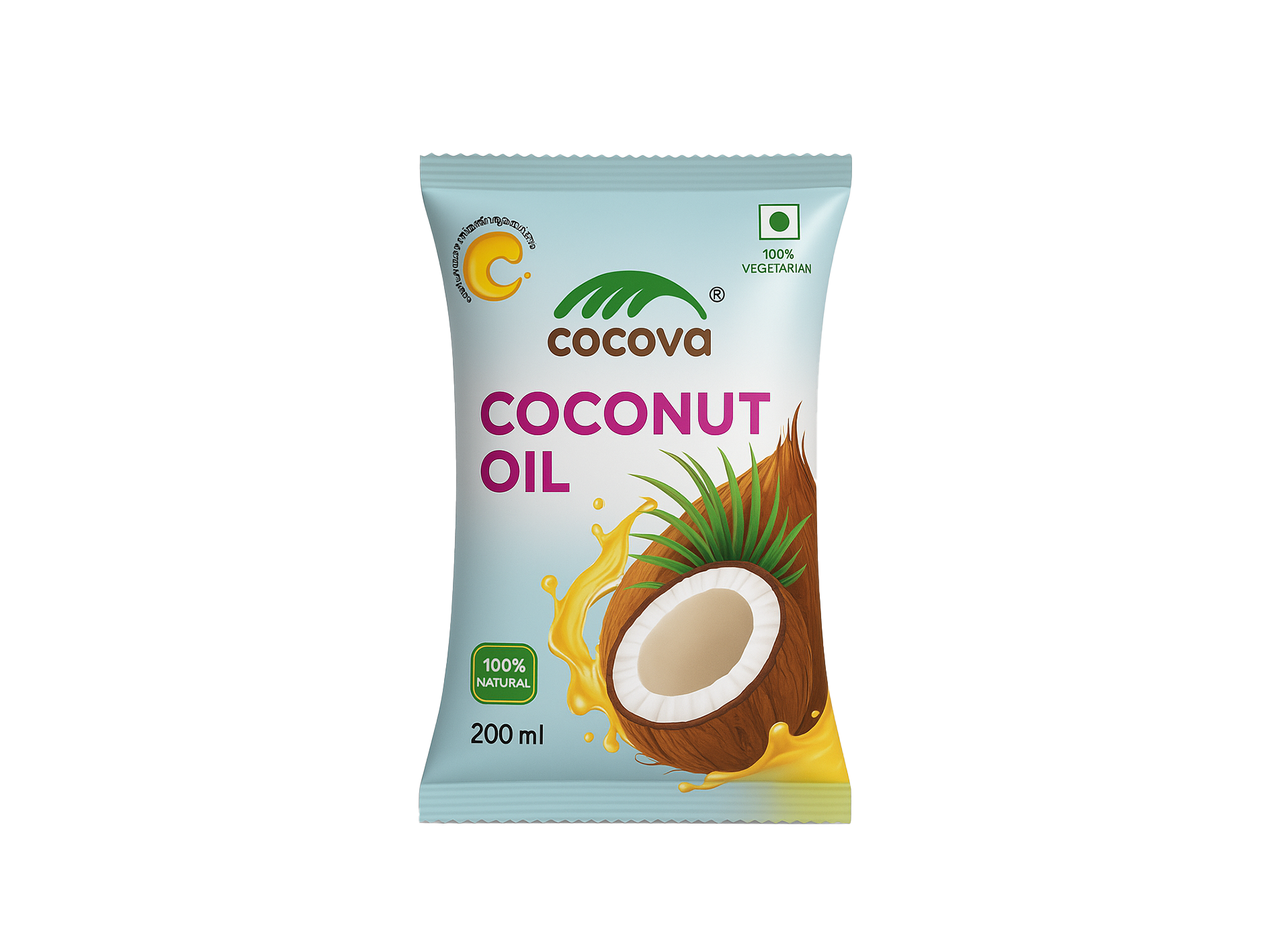 Cocova 200ml Pure Coconut Oil Pouch